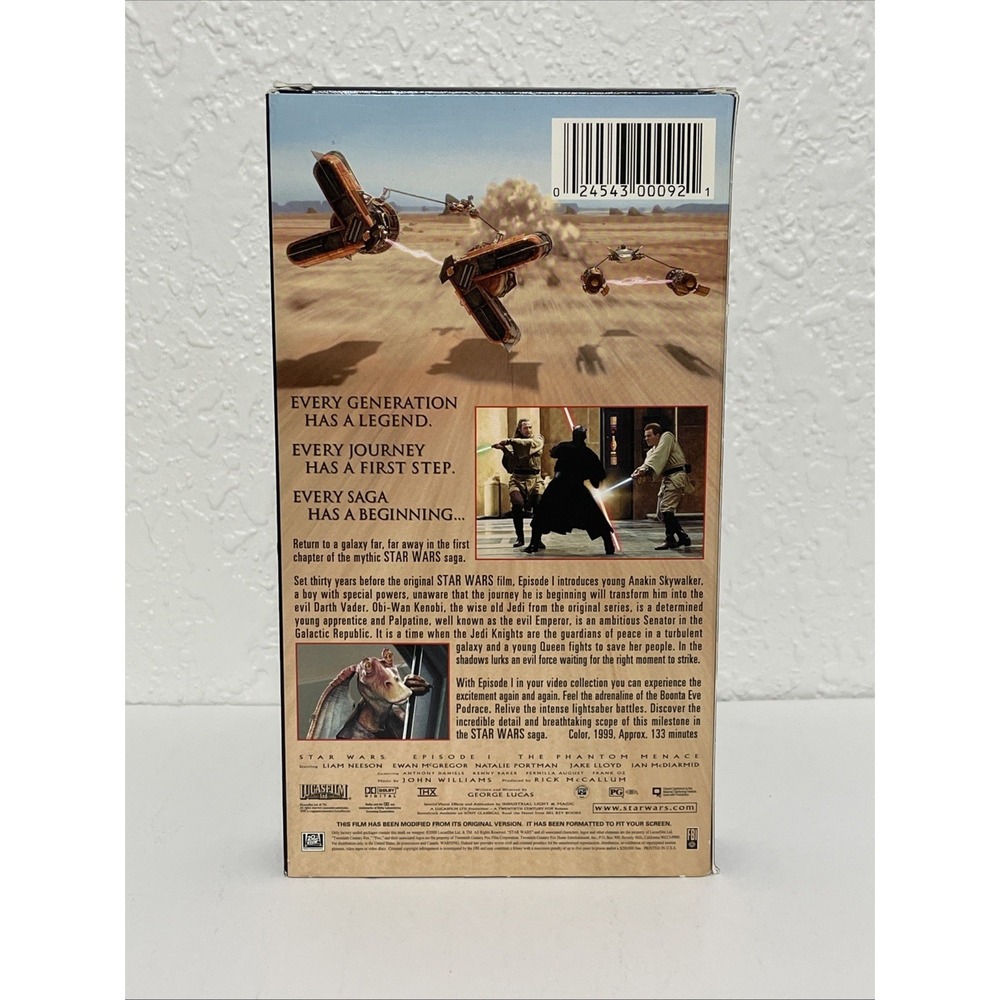 Star Wars Episode I The Phantom Menace VHS THX Digitally Mastered 1999 - Picture 2 of 7